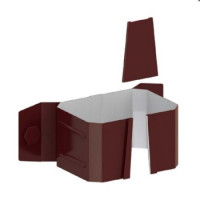 Quvur ushlagichi 76x102 (Yog'ochda) plastisol ral8017