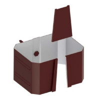 Держатель трубы 76х102 (на кирпич) Полиэстер RAL8017