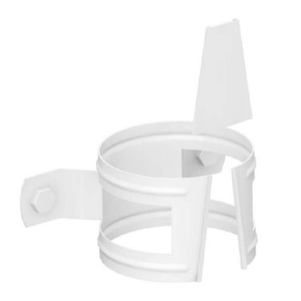 Купить держатель трубы D100 (на дерево) Пластизол двухсторонний RAL9010 