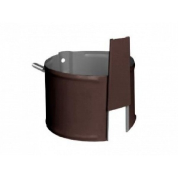 Купить держатель трубы D100 (на кирпич) Пластизол двухсторонний RAL8017 