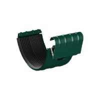 Соединитель желоба D150 Пластизол двухсторонний RAL6005 Соединитель желоба D150 Пластизол двухсторонний RAL6005