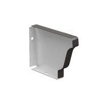 Заглушка желоба 120х86 правая Полиэстер RAL8017