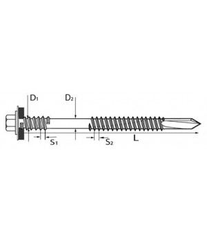 Саморез для сэндвич-панелей 14X95 диаметр 5,5