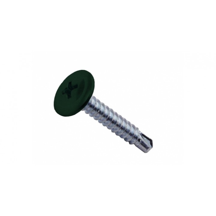 Саморезы ПШС 4,2х16 RAL 6005 (1000 шт)