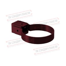 Хомут трубы Kliker ПВХ Premium бордо инд.упак. RAL 3005