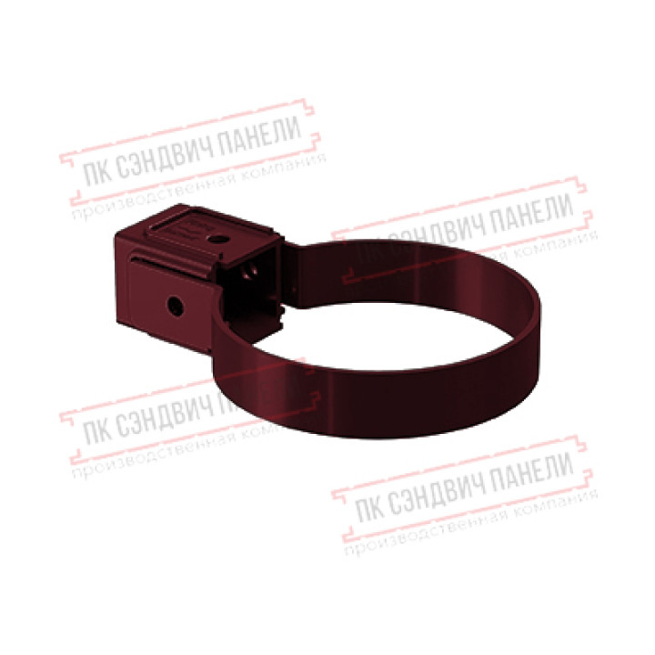 Хомут трубы Kliker ПВХ Premium бордо инд.упак. RAL 3005