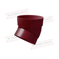 Колено трубы 45 град. ПВХ бордо RAL 3005