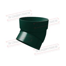 Колено трубы 45 град. ПВХ зелёный RAL 6005