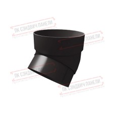 Колено трубы 45 град. ПВХ коричневое RR 32