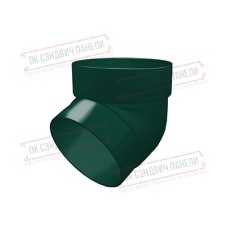 Колено трубы 67 град. ПВХ зелёный RAL 6005
