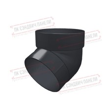 Колено трубы 67 град. ПВХ графит RAL 7024