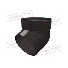 Колено трубы 67 град. ПВХ коричневое RR 32