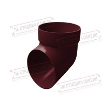 Колено сливное ПВХ бордо RAL 3005