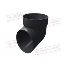 Колено сливное ПВХ графит RAL 7024