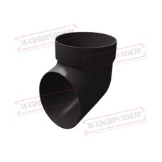 Колено сливное ПВХ коричневое RR 32