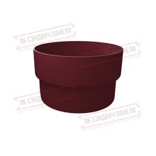 Муфта трубы соединительная ПВХ бордо RAL 3005
