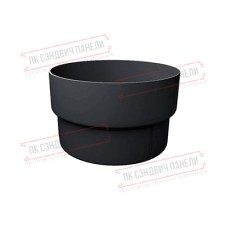 Муфта трубы соединительная ПВХ графит RAL 7024
