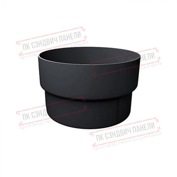 Муфта трубы соединительная ПВХ графит RAL 7024