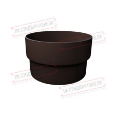 Муфта трубы соединительная ПВХ шоколадная RAL 8017