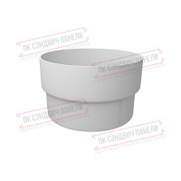 Quvur  biriktiruvchi muftasi PVC oq