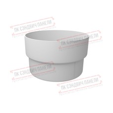 Муфта трубы соединительная ПВХ белая