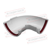 Угол желоба составной 90-150 град. ПВХ белый