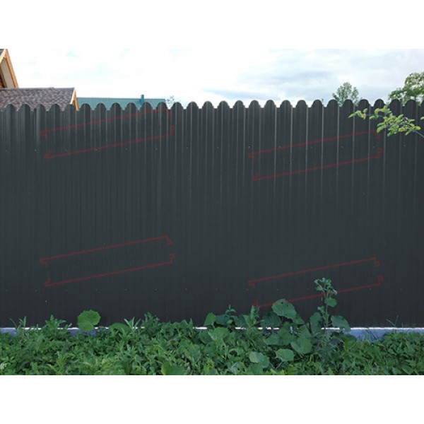 Шакилли профнастил С10-Б-0,5 Rooftop Matte плёнка билан RAL 7016