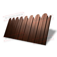 Shakilli profnastil S10-B-0,45 Print Elite plyonka bilan Choco Wood
