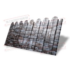 Профнастил фигурный С10 - 0,45 Окрас - Б, Print Elite с пленкой Fine Stone.