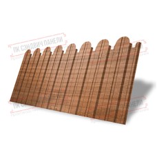 Профнастил фигурный С10 - 0,45 Окрас - Б, Print Elite с пленкой Honey Wood.