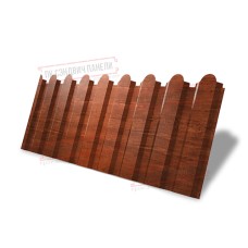 Профнастил фигурный С20 - 0,45 Окрас - Б, Print Elite с пленкой Cherry Wood