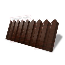 Профнастил фигурный С20 - 0,45 Окрас - Б, Print Elite Choco Wood