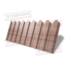Профнастил фигурный С20 - 0,45 Окрас - А, Print Elite White Wood.