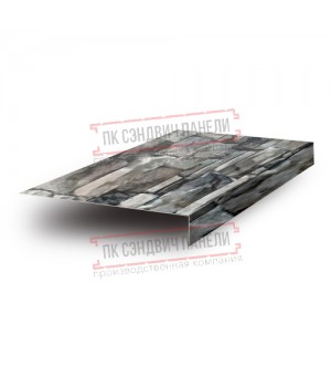 Планка карнизного свеса 200х30х2000 ECOSTEEL-БелыйКамень-0.5