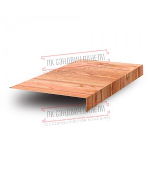 Планка карнизного свеса 200х30х2000 ECOSTEEL_T-Кедр-0.5