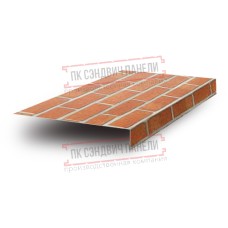 Планка карнизного свеса 200х30х2000 ECOSTEEL-Кирпич-0.5