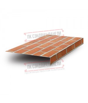 Планка карнизного свеса 200х30х2000 ECOSTEEL-Кирпич-0.5