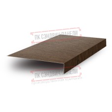 Планка карнизного свеса 200х30х2000 ECOSTEEL_MA-МореныйДуб-0.5