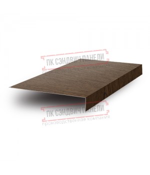 Планка карнизного свеса 200х30х2000 ECOSTEEL-МореныйДуб-0.5