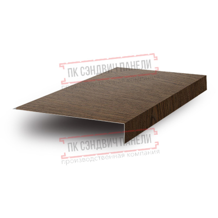 Планка карнизного свеса 200х30х2000 ECOSTEEL_MA-МореныйДуб-0.5