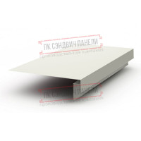 Планка карнизного свеса сложная 185х50х2000 ПЭ-9003-0.45