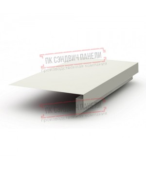 Планка карнизного свеса сложная 185х50х2000 ПЭ-9003-0.45