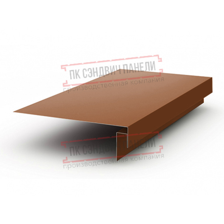 Планка карнизного свеса сложная 250х50х2000 PURMAN-Argillite-0.5