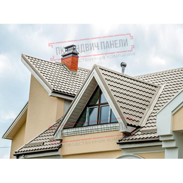 Планка ендовы верхняя 76х76х2000 Полиэстер Ral1035-0.45 Планка ендовы верхняя 76х76х2000 Полиэстер Ral1035-0.45