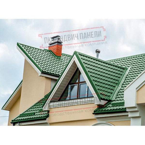 Планка ендовы верхняя 76х76х2000 Полиэстер Ral6002-0.5