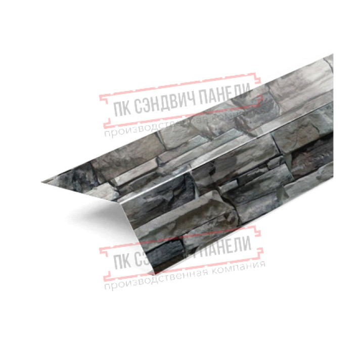 Планка карнизная 100х69х2000 ECOSTEEL-БелыйКамень-0.5