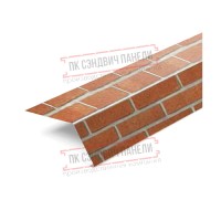 Планка карнизная 100х69х2000 ECOSTEEL-Кирпич-0.5 Планка карнизная 100х69х2000 ECOSTEEL-Кирпич-0.5