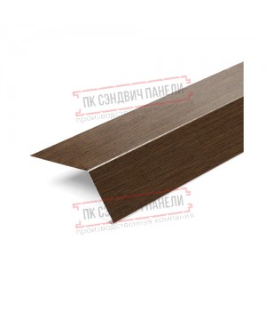 Планка карнизная 100х69х2000 ECOSTEEL-МореныйДуб-0.5