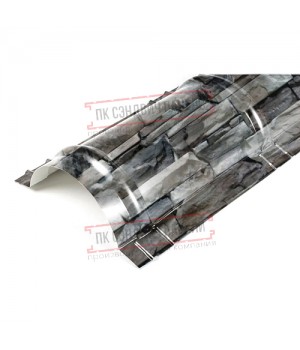 Планка конька круглого R110х2000 ECOSTEEL-БелыйКамень-0.5