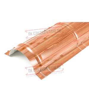Планка конька круглого R110х2000 ECOSTEEL_T-Кедр-0.5